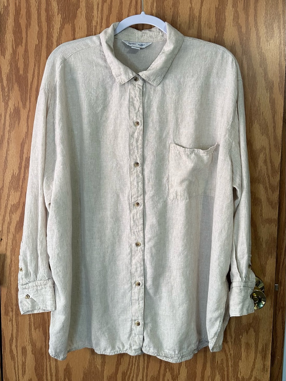 Old Navy Linen Blend Boyfriend Shirt Size 2X